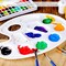 Oval Paint Palette Tray, Plastic Paint Tray Palette, Painting Palette, Paint Tray Palettes Paint Pallets with Thumb Hole for Adults & Kids